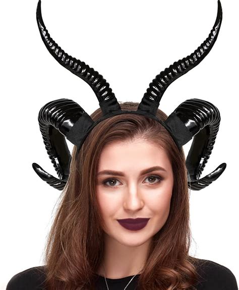 black devil horns headband